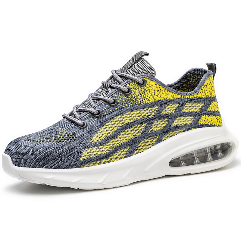 Bau Arbeitsschuhe Stiefel Air Cushion Sicherheitsschuhe Männer Frauen Arbeits Sneakers Atmungsaktive Stahlkappe Sicherheitsstiefel Leicht 44 von Joom DACH