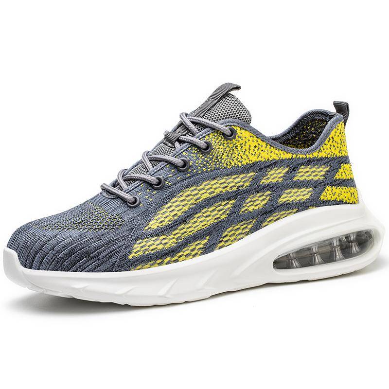 Bau Arbeitsschuhe Stiefel Air Cushion Sicherheitsschuhe Männer Frauen Arbeits Sneakers Atmungsaktive Stahlkappe Sicherheitsstiefel Leicht 44 von Joom DACH