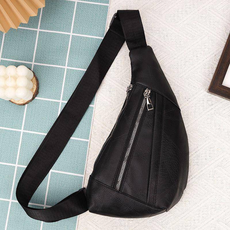 Bauchtasche, Wasserdichte Umhängetasche, Sportliche Retro PU Herren- und Damen-Brusttasche, Modische Outdoor Einzel-Schulter Lässige Kleine Tasche von Joom DACH