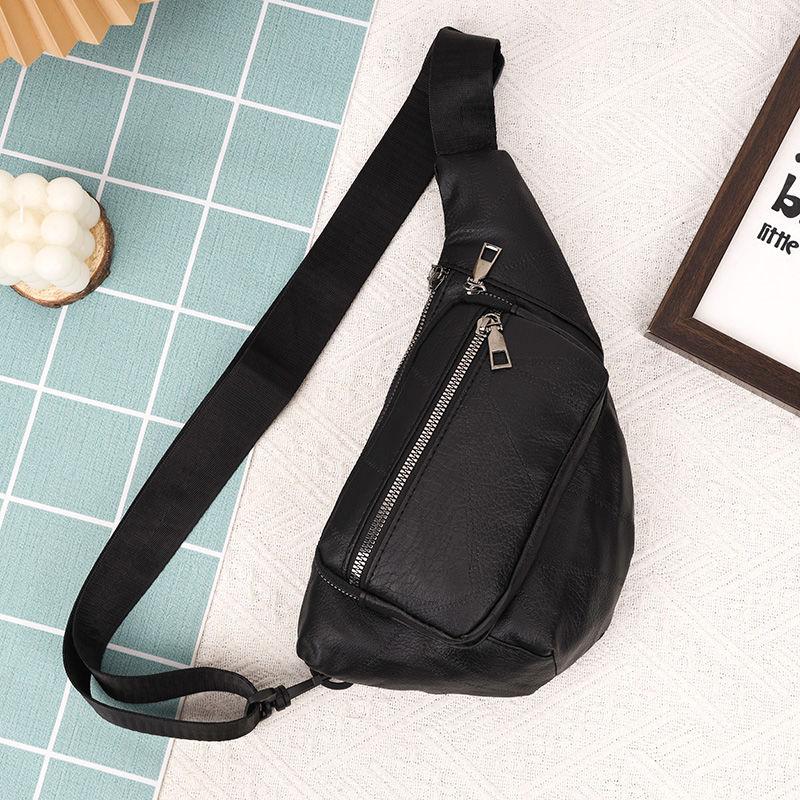 Bauchtasche, Wasserdichte Umhängetasche, Sportliche Retro PU Herren- und Damen-Brusttasche, Modische Outdoor Einzel-Schulter Lässige Kleine Tasche von Joom DACH