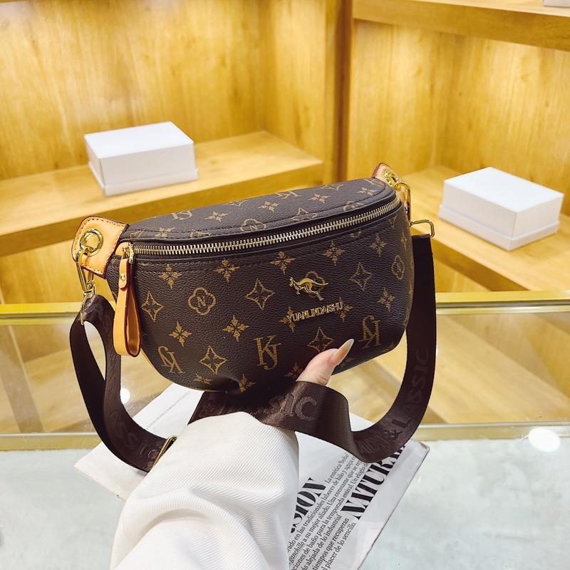 Bauchtasche neue trendige Mode bedruckte Umhängetasche Retro-Druck Damen Brusttasche vielseitige Damentasche von Joom DACH