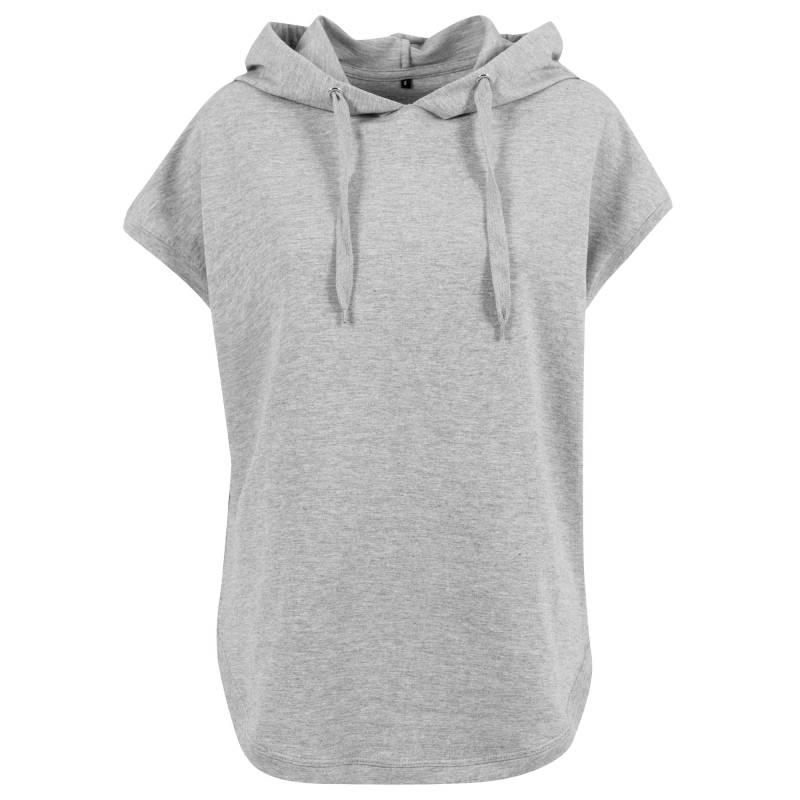 Baue deine Marke Damen/Damen Heather Oversized Ärmelloser Hoodie 5XL grau von Joom DACH