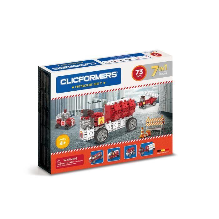 Baukasten - CLICFORMERS - Rettungsset 7 in 1 - Einsatzfahrzeuge - Lernspielzeug bunt von Joom DACH