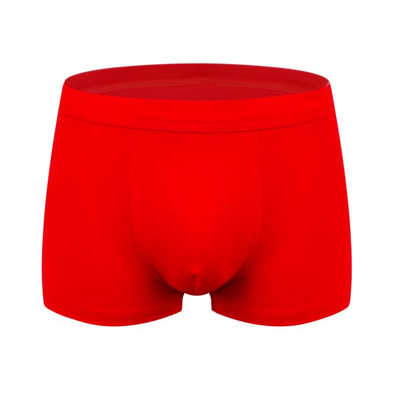 Baumwoll-Herren-Boxershorts, belüftet, große Boxershorts, solide, weiche Unterwäsche 7XL rot von Joom DACH