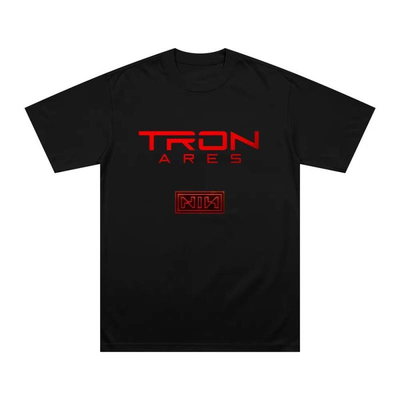 Baumwoll-Komfort-T-Shirts Nine Inch Nails Tron Ares Grafik-T-Shirts Sommer Herren Kurzarm Kleidung High Street Hip Hop Streetwear 2XL von Joom DACH