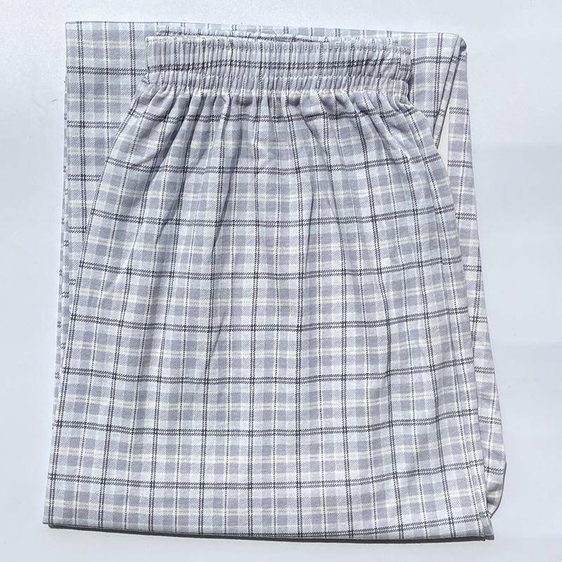 Baumwoll-Pyjama für Herren – lockere, karierte Hose mit elastischem Bund, große Größe, Streifendesign für mehr Komfort. Waist size 2 feet 1-3 feet 4 von Joom DACH