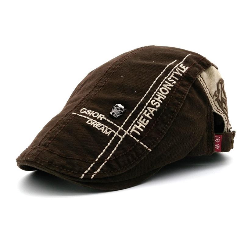 Baumwoll-Sonnenhut für Herren und Damen, hochwertiger Hut mit Entenzunge, für Frühjahr und Sommer, Outdoor-Reisen, Sonnenschutz 56-58cn dunkelbraune von Joom DACH