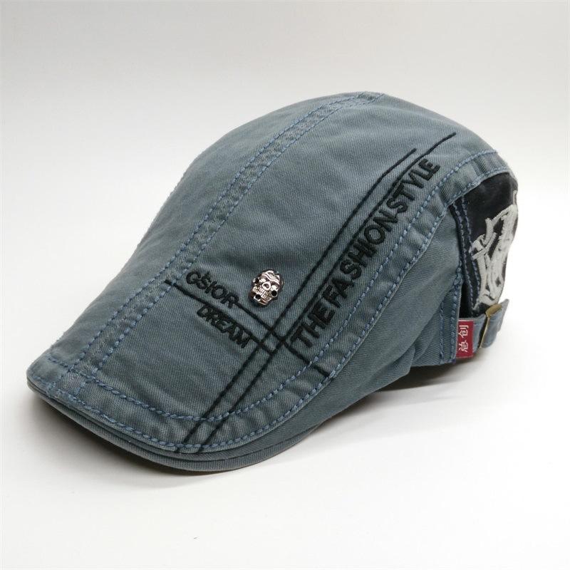 Baumwoll-Sonnenhut für Herren und Damen, hochwertiger Hut mit Entenzunge, für Frühjahr und Sommer, Outdoor-Reisen, Sonnenschutz 56-58cn licht grau von Joom DACH