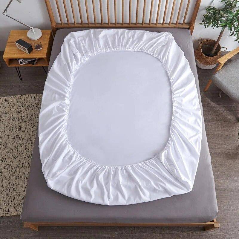 Baumwoll-Spannbettlaken mit elastischen Bändern, rutschfeste, verstellbare Matratzenbezüge für Einzel-, Doppel-, King-Size- und Queen-Size-Betten, 140/160/200 cm 160x200cmx30cm von Joom DACH