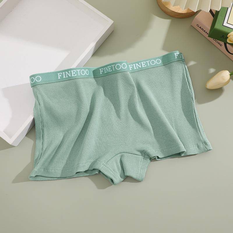 Baumwolle Boy Short Panty für Frauen Boxer Höschen Atmungsaktive Slips Frau Unterhose Dessous L grün von Joom DACH