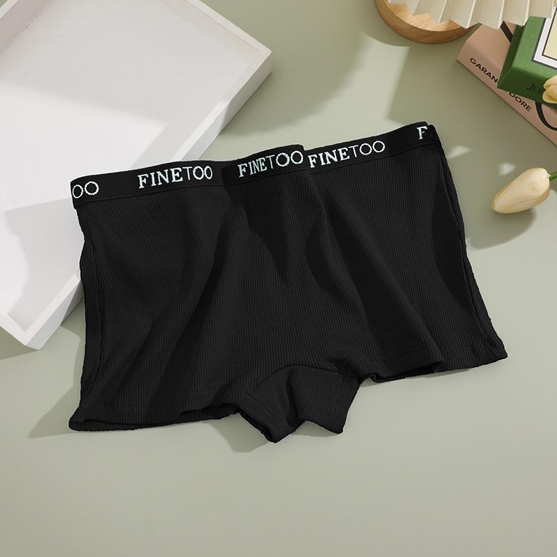 Baumwolle Boy Short Panty für Frauen Boxer Höschen Atmungsaktive Slips Frau Unterhose Dessous S schwarz von Joom DACH