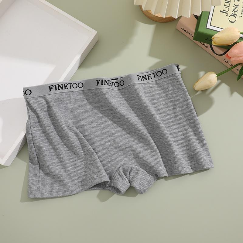 Baumwolle Boy Short Panty für Frauen Boxer Höschen Atmungsaktive Slips Frau Unterhose Dessous XL grau von Joom DACH