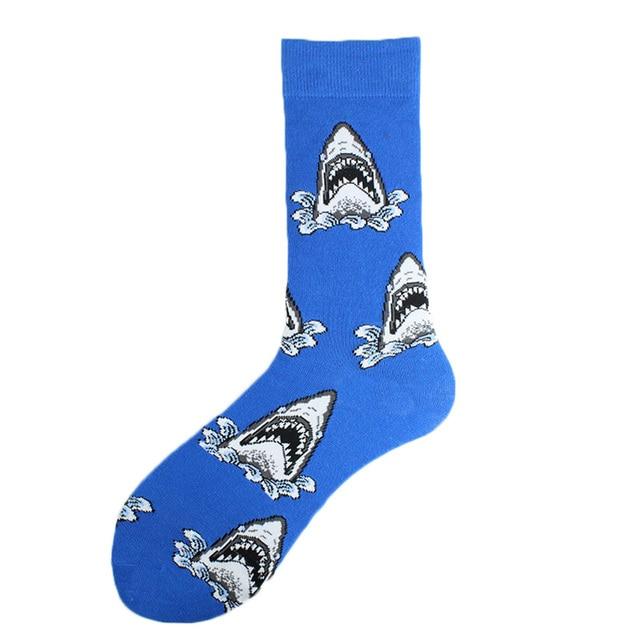Baumwolle Happy Funny Socken Männer Alien Planet Shark Crazy Design Sokken Unisex Neuheit Dinosaurier Crew Skateboard Calcetines Hombre von Joom DACH