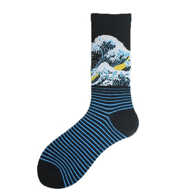 Baumwolle Happy Funny Socken Männer Alien Planet Shark Crazy Design Sokken Unisex Neuheit Dinosaurier Crew Skateboard Calcetines Hombre von Joom DACH