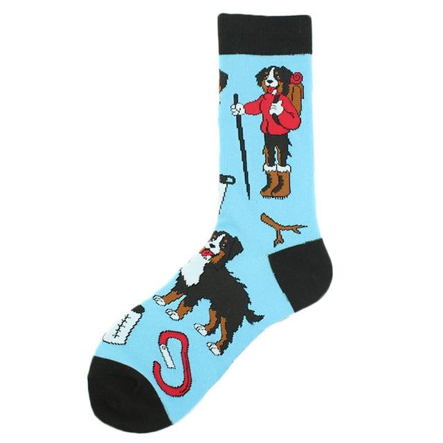 Baumwolle Happy Funny Socken Männer Alien Planet Shark Crazy Design Sokken Unisex Neuheit Dinosaurier Crew Skateboard Calcetines Hombre von Joom DACH