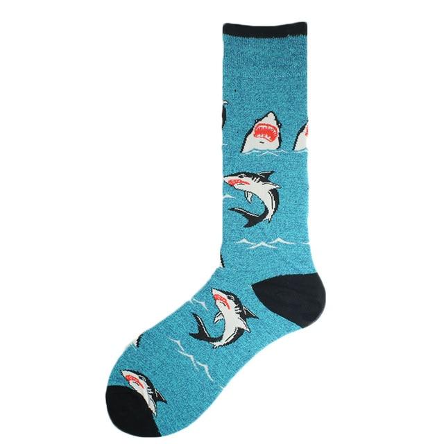 Baumwolle Happy Funny Socken Männer Alien Planet Shark Crazy Design Sokken Unisex Neuheit Dinosaurier Crew Skateboard Calcetines Hombre von Joom DACH
