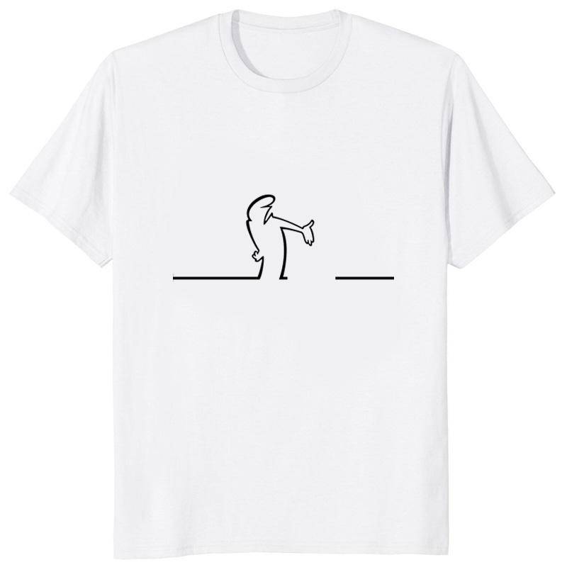 Baumwolle La Linea The Line Lustig Bedruckt Frohe Weihnachten T-Shirt Bequem Hip Hop Streetwear Herren T-Shirt Hipster Lässig Locker Damen T-Shirt XL von Joom DACH