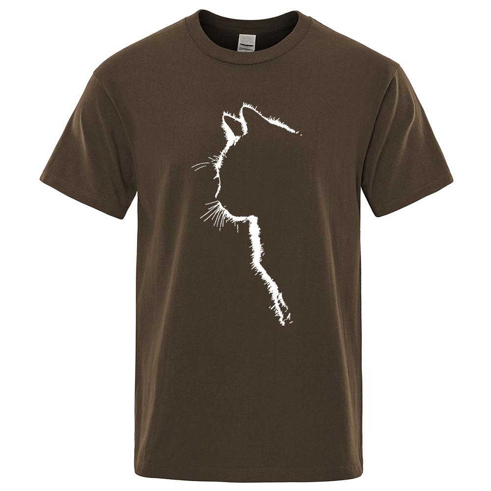 Baumwolle T-shirts für Männer Gedruckt Coole Katze Tier T Shirts Sommer Kurzarm T-shirt Männliche Hip Hop Streetwear Tops Tees lustige L von Joom DACH