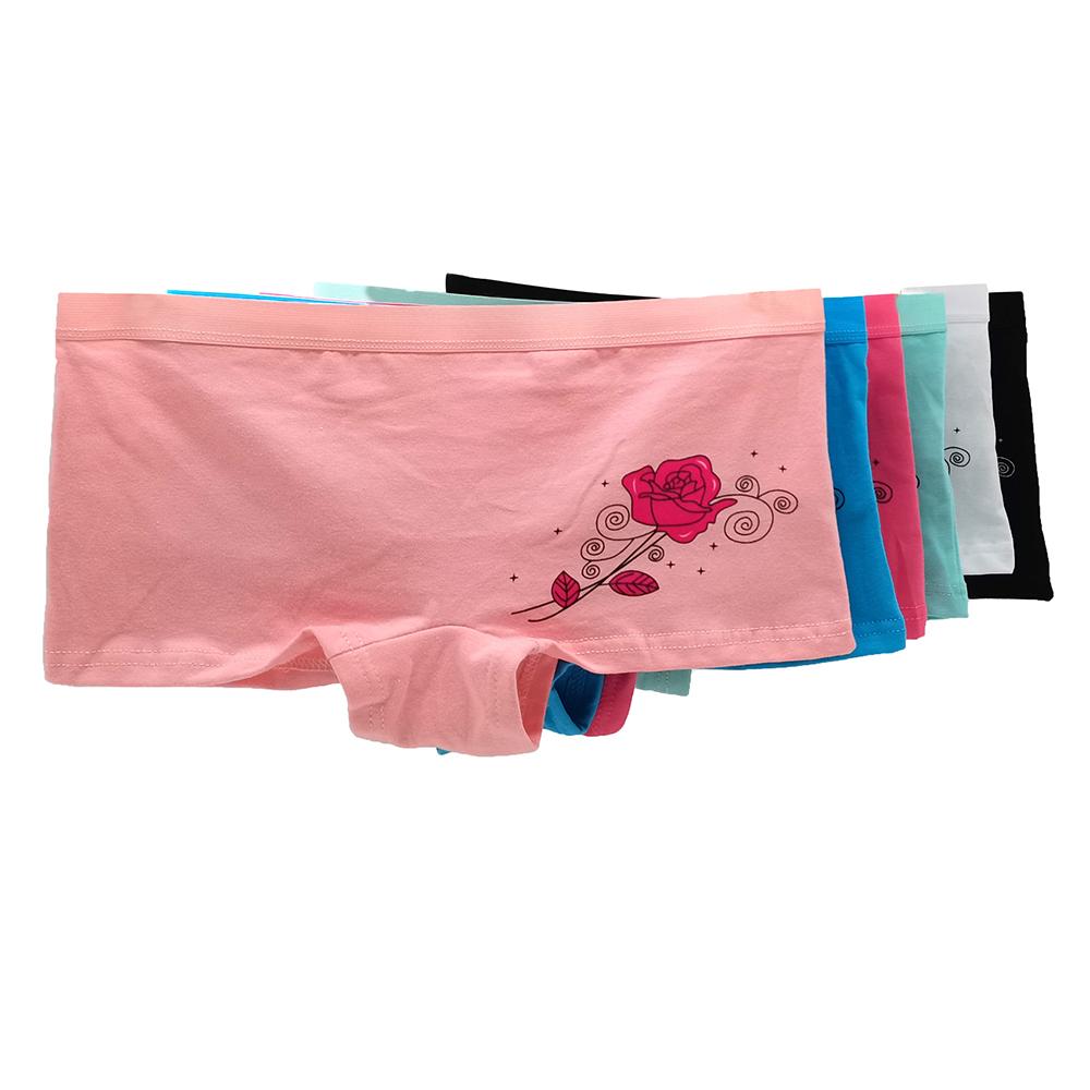 Baumwolle Unterwäsche Frauen Mädchen Shorts Boxer Briefs Niedliche Blumen Boyshorts Damen Höschen Schlüpfer 6 Teile/los M von Joom DACH