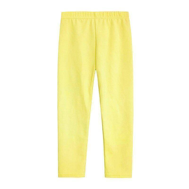 Baumwolle weiche elastische Baby Mädchen lange Hosen Kinder Leggings Frühling Sommer Kinderkleidung 130 gelb von Joom DACH