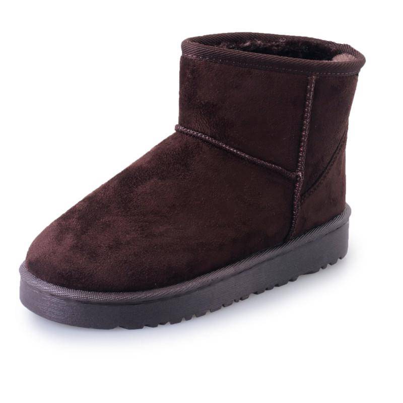 Baumwollschuhe Damen Winterstiefel Schneestiefel Damen Plus Verdickte Warme Flache Kurze Stiefel Damen Rutschfest 39 von Joom DACH
