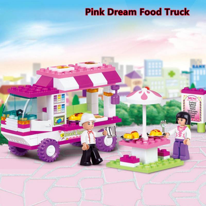 Baustein Spielzeug Mädchen Traum Snack Auto 102PCS Bricks Friends Mobile Food Van Fit mit führenden Marken von Joom DACH