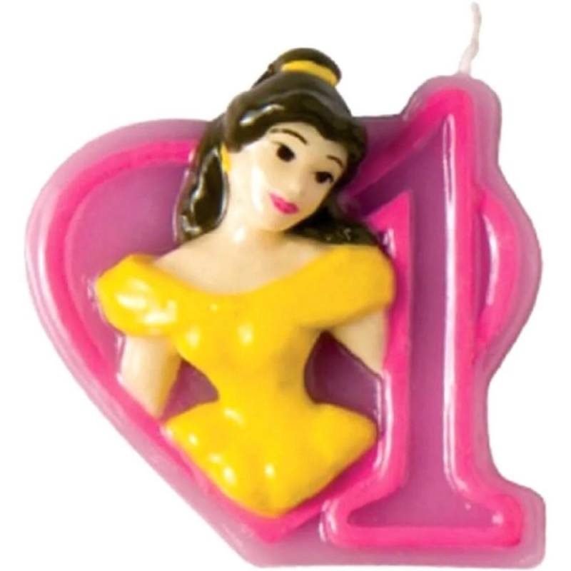 Beauty And The Beast Wunderschöne Kerze zum 1. Geburtstag One Size gelb/rosa von Joom DACH