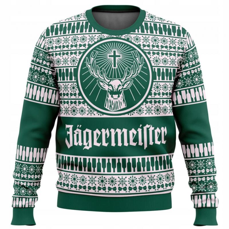 Bebetter Jagermeister Hässlicher Weihnachtspullover Herren 3D Sweatshirt Tops Herbst- und Winterkleidung A-xdd M von Joom DACH