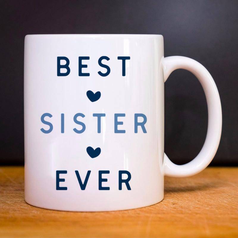 Becher BESTE SCHWESTER ÜBERHAUPT 2 MPT TU weiß von Joom DACH