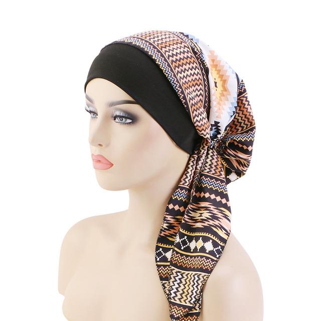 Bedrucktes Kopftuch zum Binden für Frauen, elastisch, Turban für Frauen, Krebs, Chemo-Mütze, Haarausfall-Bedeckung, Kopftuch, Kopfbedeckung, Stretch-Bandana champagner von Joom DACH