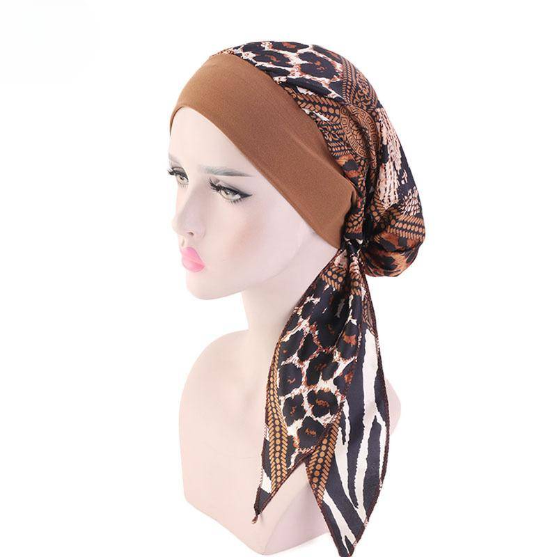 Bedrucktes Kopftuch zum Binden für Frauen, elastisch, Turban für Frauen, Krebs, Chemo-Mütze, Haarausfall-Bedeckung, Kopftuch, Kopfbedeckung, Stretch-Bandana elfenbein von Joom DACH