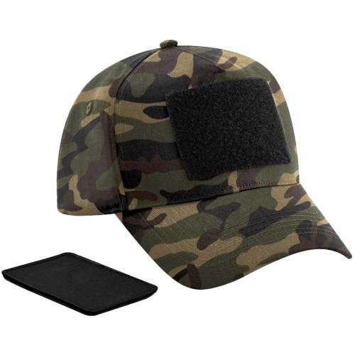 Beechfield 5-Panel-Baseballkappe mit abnehmbarem Aufnäher One Size schwarz von Joom DACH