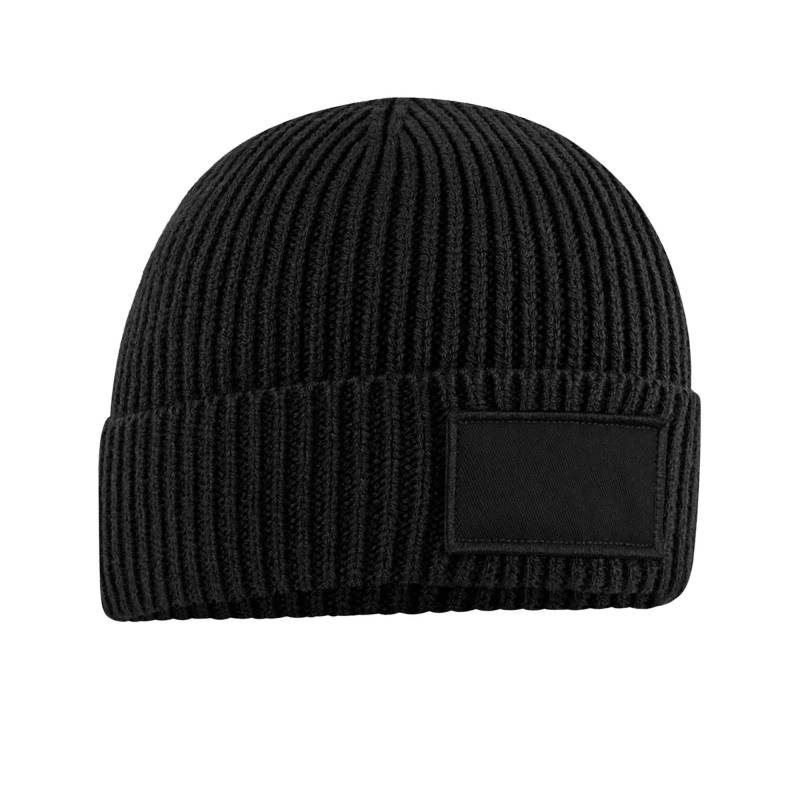 Beechfield Unisex-Erwachsene Patch Beanie One Size schwarz von Joom DACH