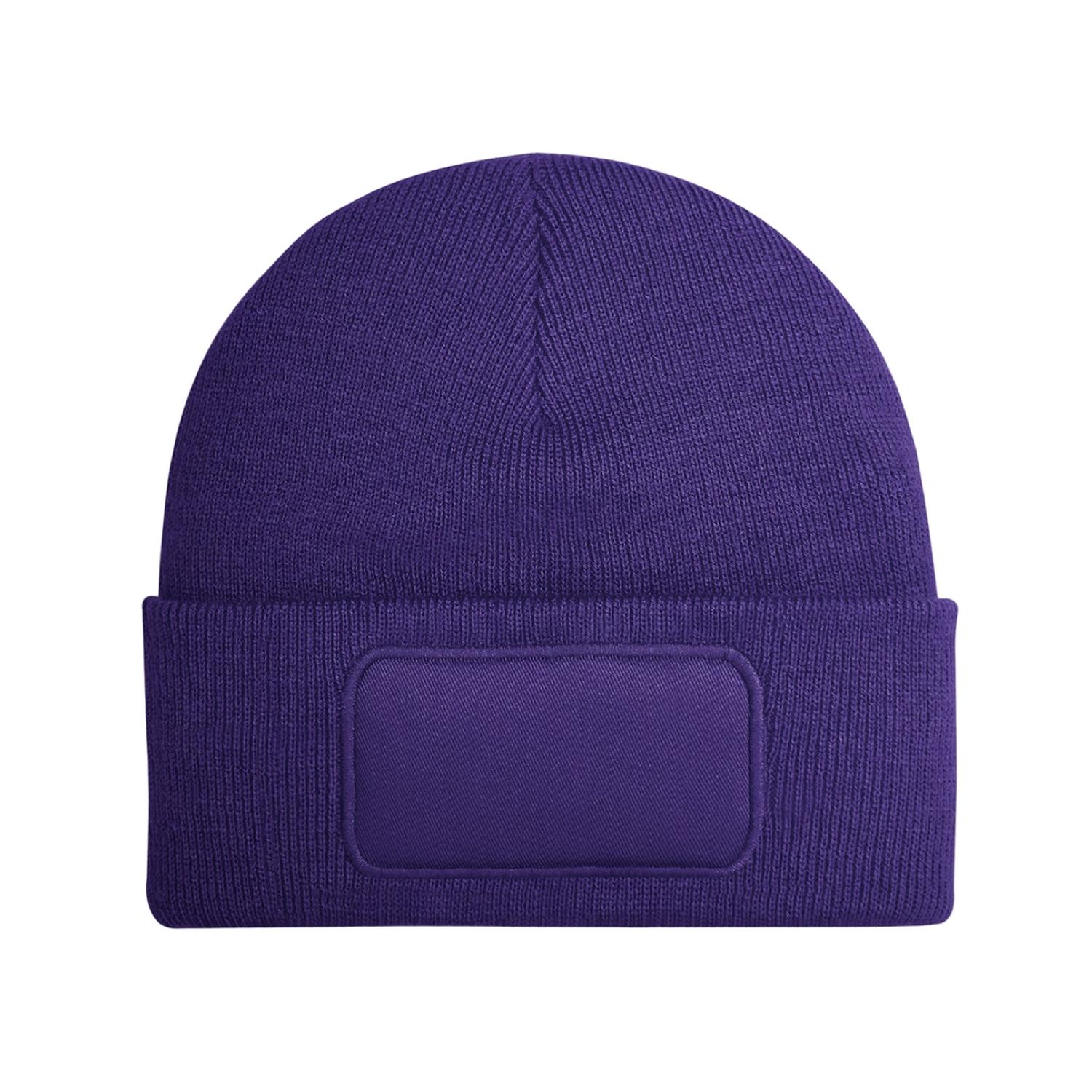 Beechfield Unisex-Erwachsene Patch Beanie One Size violett von Joom DACH