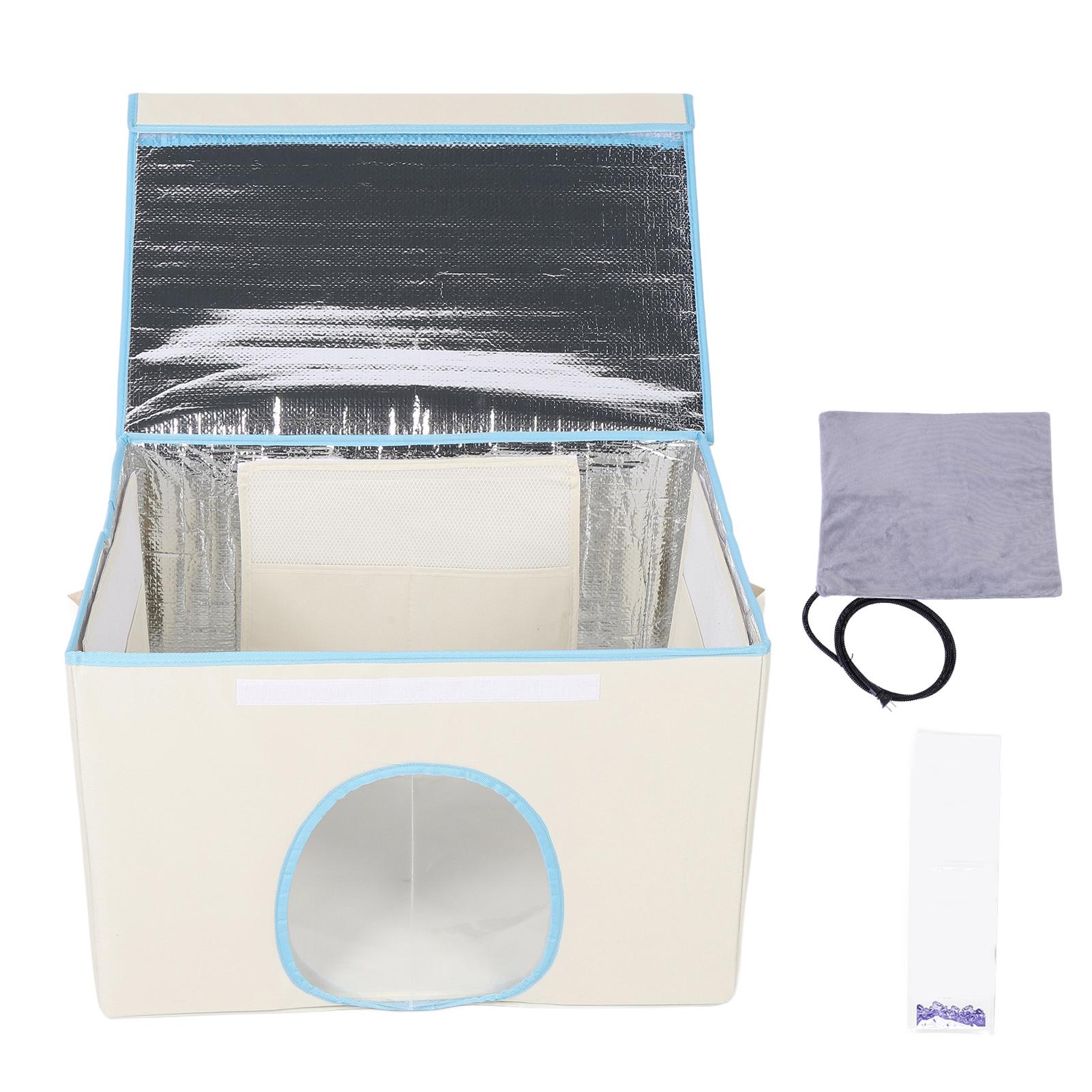 Beheiztes Katzenhaus Innen Außen Katzenhundeunterstand Faltbares Haustierhaus mit Heizkissen Temperatur beige von Joom DACH