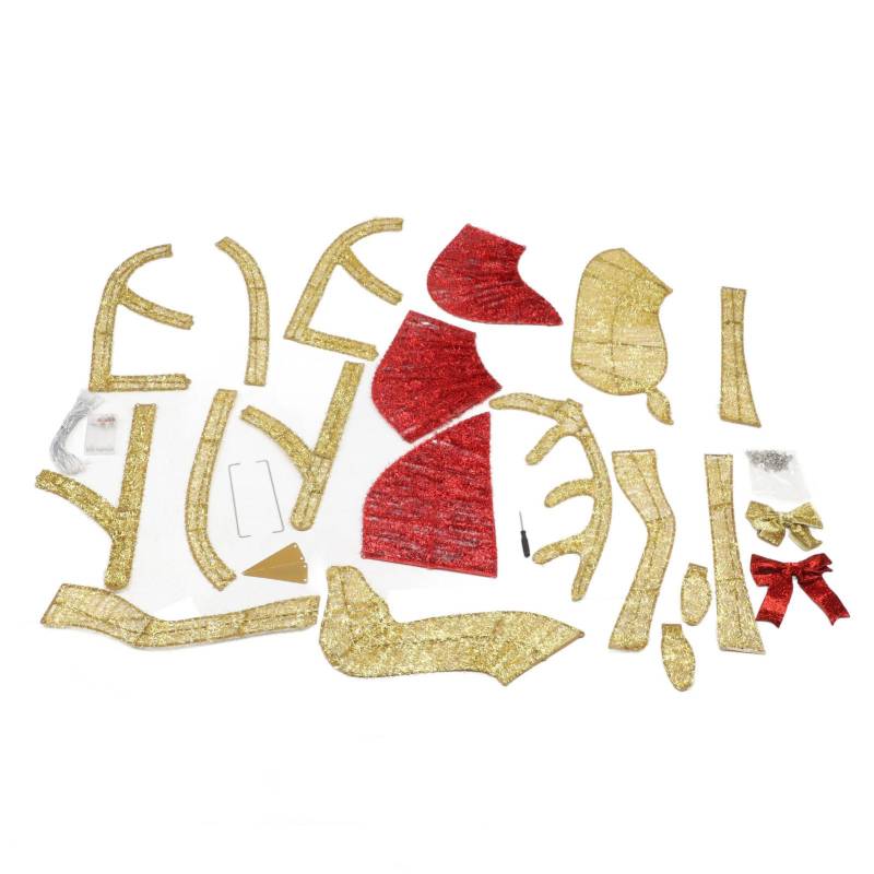 Beleuchtete Weihnachtsdekorationen Rentierschlitten Leuchtende Weihnachtsdeko Hirsch für Innen Zuhause Außen Garten von Joom DACH