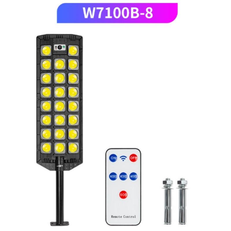 Beleuchtung 400m Solarlampe Außenbewegungssensor Solar-LED-Licht Superhelle Wandlampe Fernbedienung Gartenstraßenlaterne W7100B-8 von Joom DACH