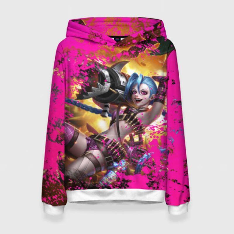 Beliebte Anime Arcane League Jinx Hoodies 3D-Druck Männer/Frauen Cartoon Trainingsanzug Sweatshirt Langarm Kinderpullover Herrenbekleidung 3XL von Joom DACH