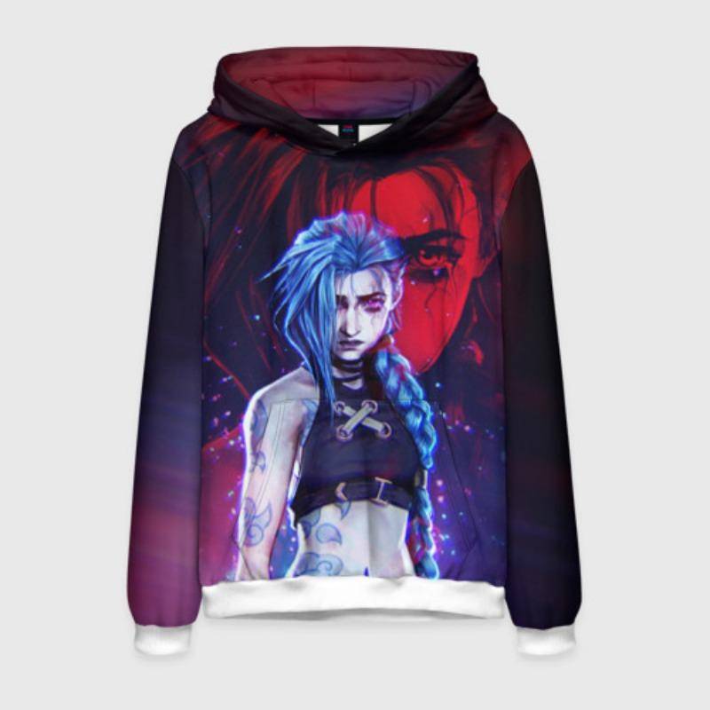 Beliebte Anime Arcane League Jinx Hoodies 3D-Druck Männer/Frauen Cartoon Trainingsanzug Sweatshirt Langarm Kinderpullover Herrenbekleidung 6XL von Joom DACH