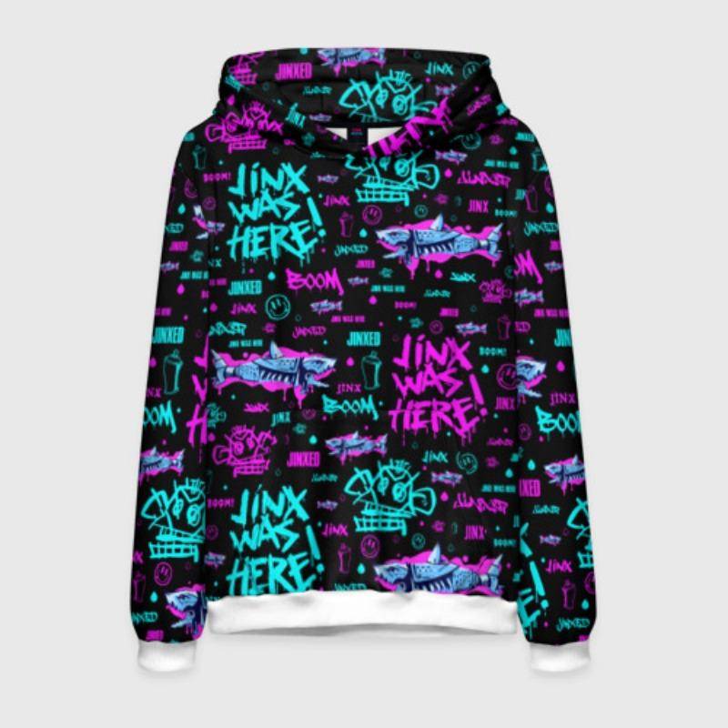 Beliebte Anime Arcane League Jinx Hoodies 3D-Druck Männer/Frauen Cartoon Trainingsanzug Sweatshirt Langarm Kinderpullover Herrenbekleidung L von Joom DACH