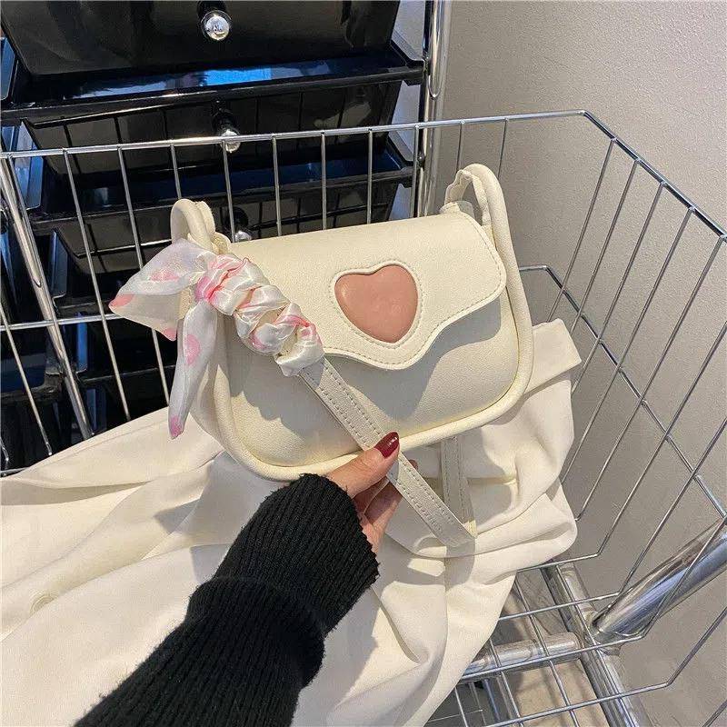 Beliebte Modische Mädchen Sommer Kleine Taschen Mode Umhängetaschen Senior Mode Einzelne Schulter Achseltasche weiß von Joom DACH
