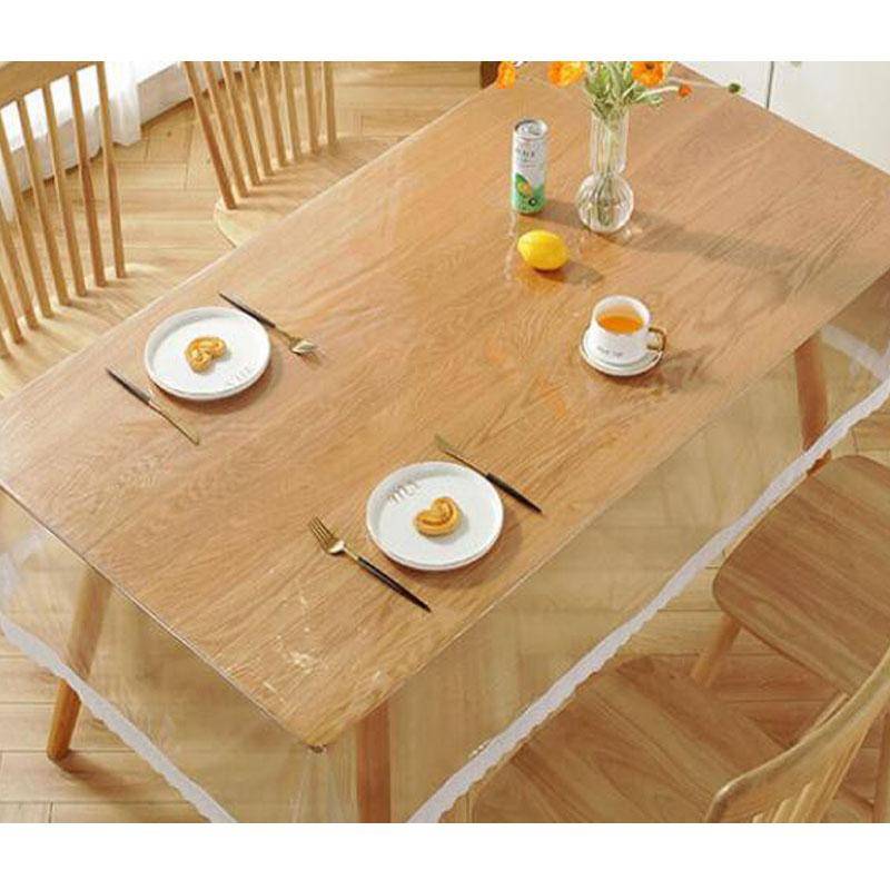 Beliebte Spitze Weichglas Transparent PVC Wachstuch Tischdecke Abdeckung Wasserdicht Kaffee Tischdecke Weihnachtsfeier Hochzeit Dekor 137X180CM von Joom DACH