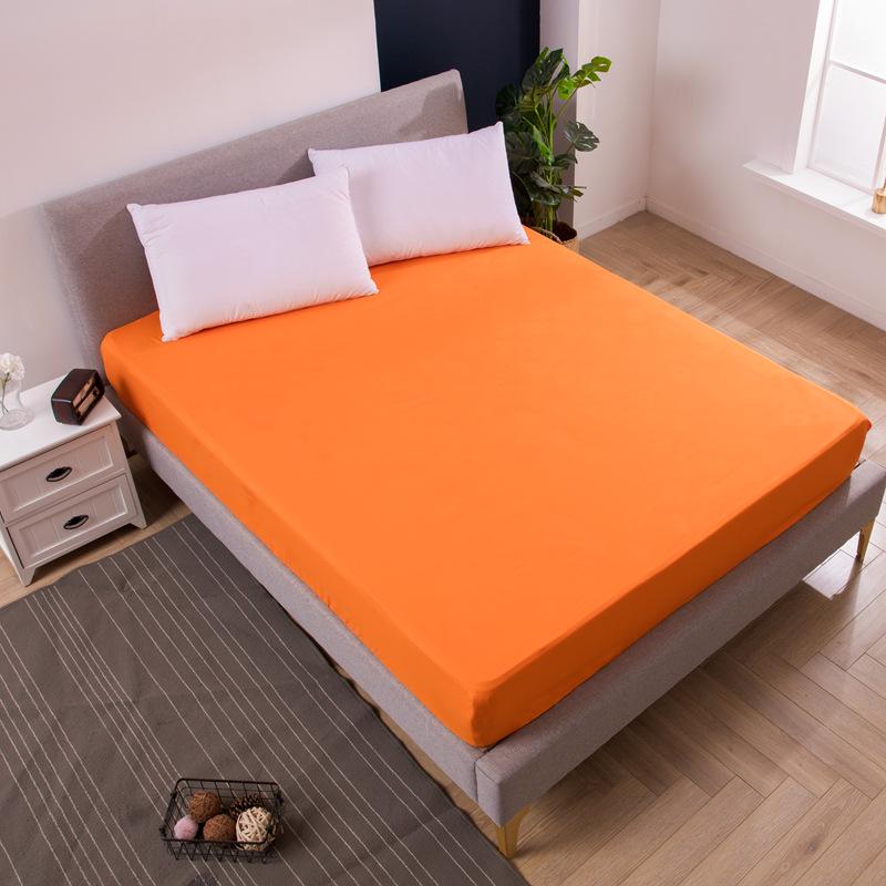 Bequeme Bettwäsche, seidig weich, bequemes Laken aus gebürstetem Mikrofaser-Polyester, tiefer Pocketsfits-Matratzenbezug 160X200cmX25 orange von Joom DACH
