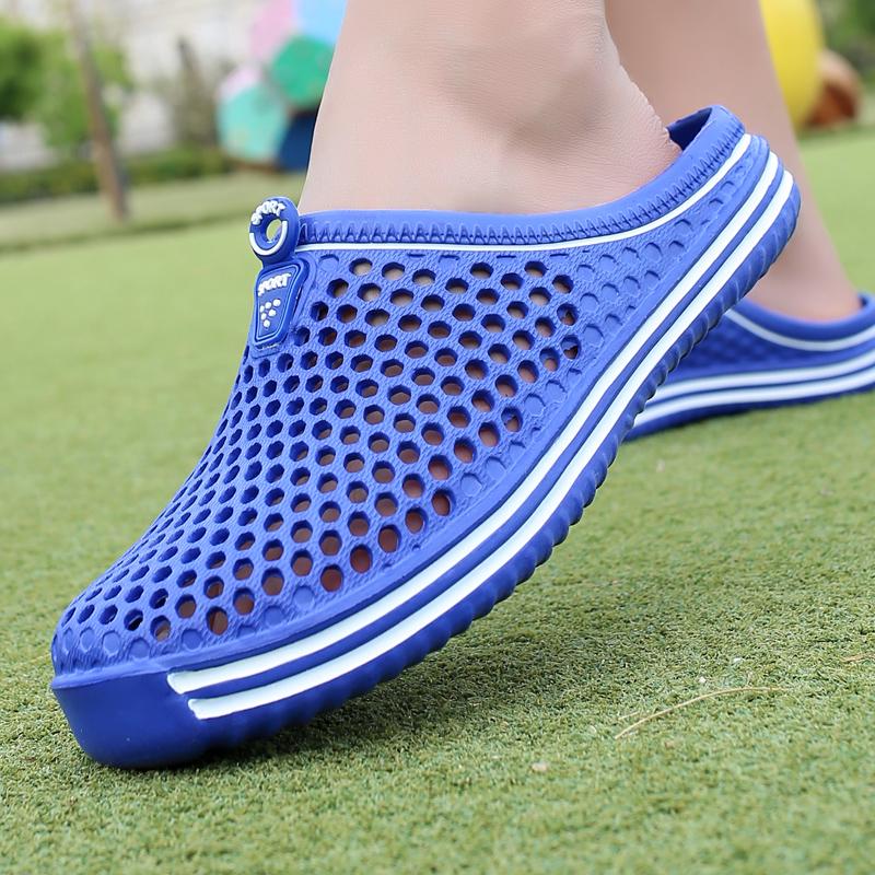 Bequeme Herren Pool Sandalen Sommer Outdoor Strandschuhe Herren Slipper Garten Clogs Lässige Wasser Duschslipper Unisex Zapatos 45 blau von Joom DACH