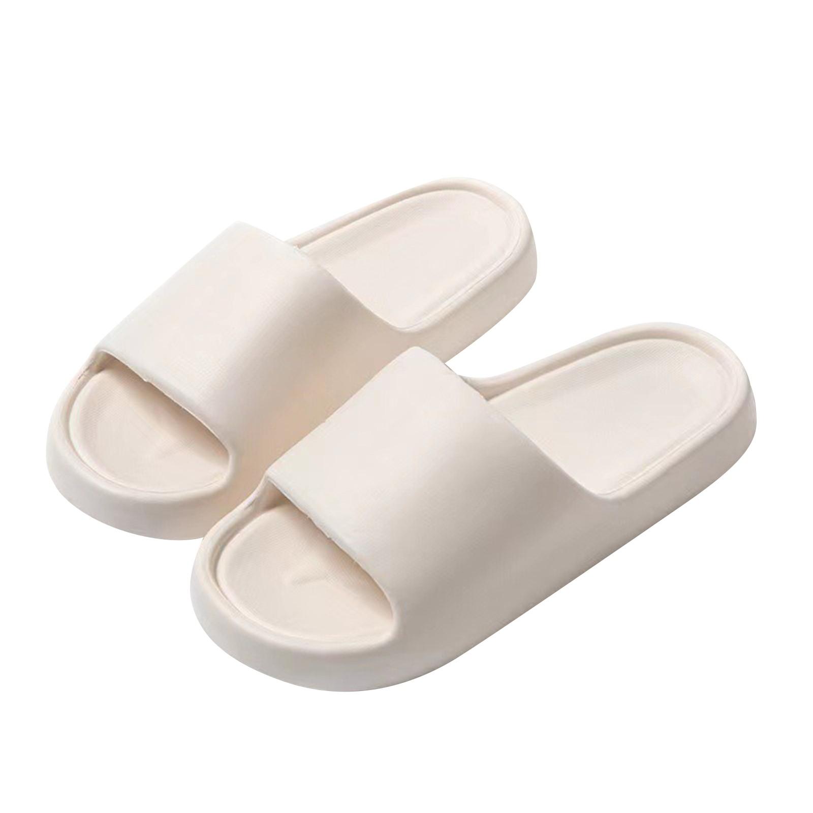 Bequeme Paar Hausschuhe für drinnen Duschen Schuhe für Männer und Frauen Übergröße Pantoletten Badesandalen Damen Hasenpantoffeln Harte Sohle 38 weiß von Joom DACH