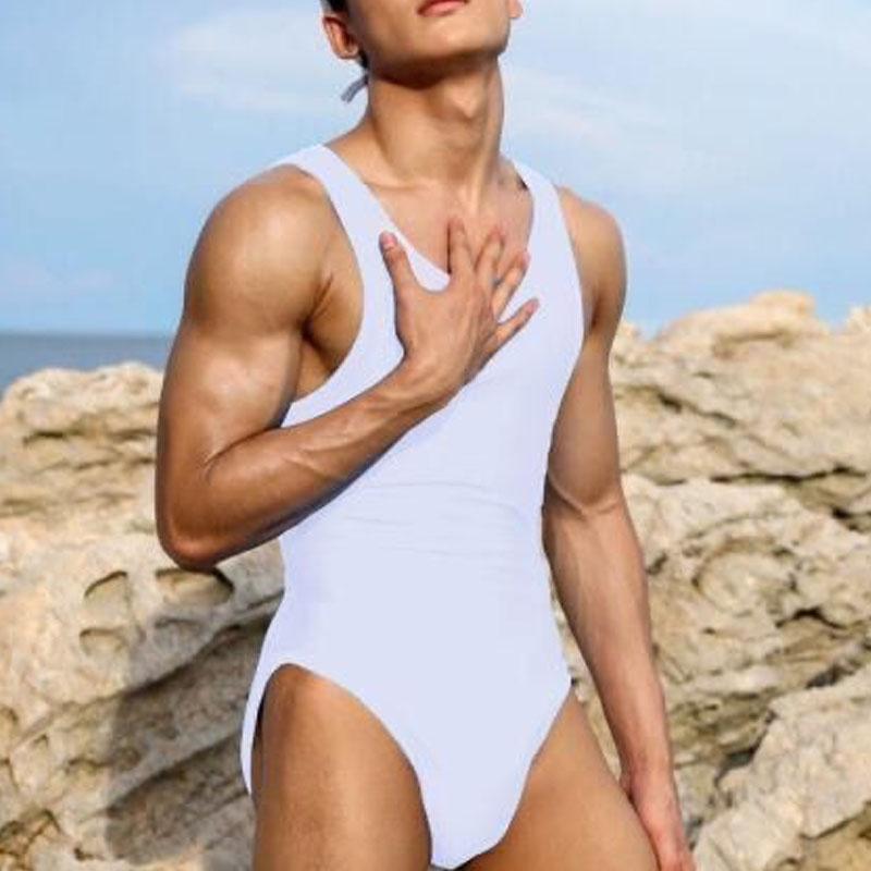 Bequeme einfarbige Herren-Homewear im koreanischen Stil, modische Persönlichkeit, Bewegungs-Unterhemd, Sommer, schnelltrocknende Tanktops XL weiß von Joom DACH