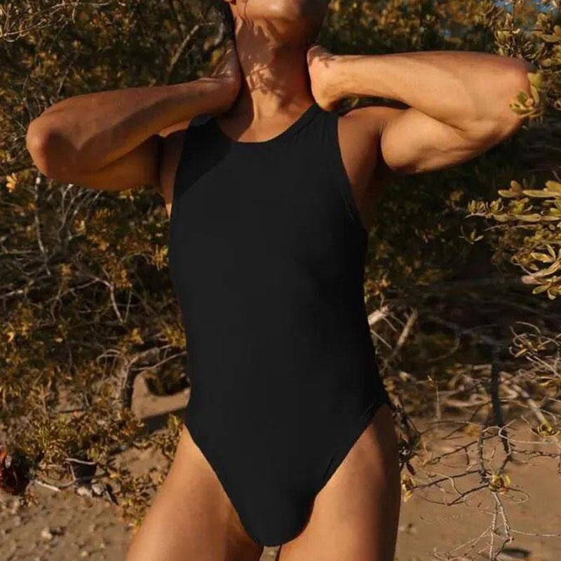 Bequeme einfarbige Herren-Homewear im koreanischen Stil, modische Persönlichkeit, Bewegungs-Unterhemd, Sommer, schnelltrocknende Tanktops XL schwarz von Joom DACH