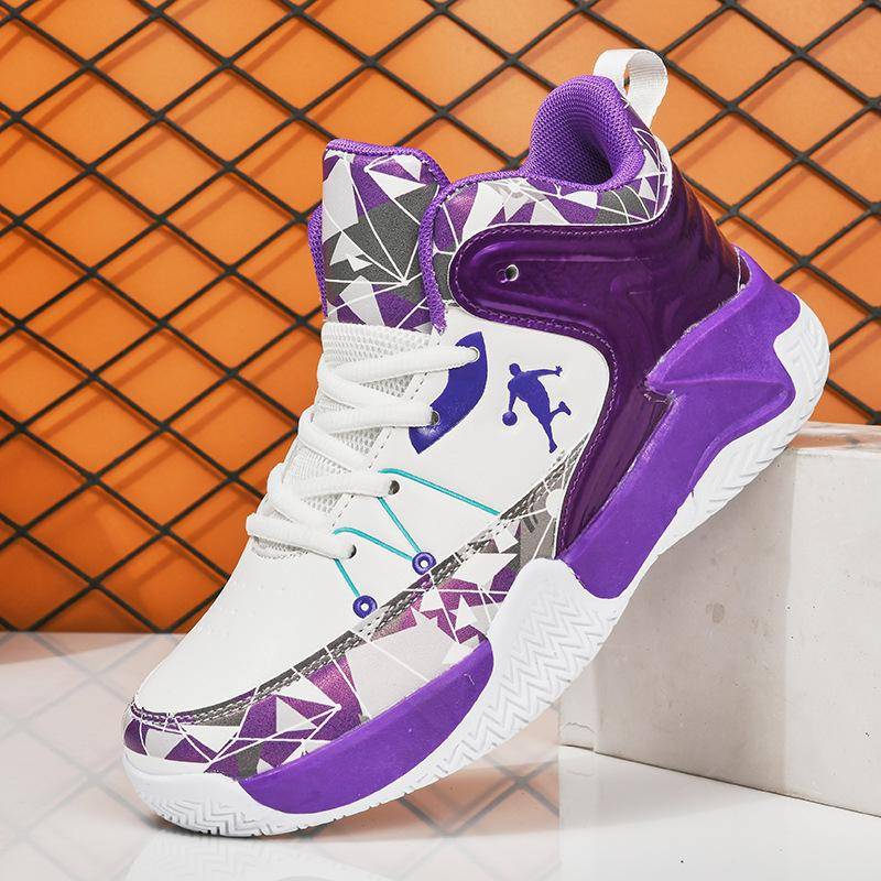 Bequeme und verschleißfeste Basketballschuhe aus Leder für Kinder mit weicher Sohle und mittlerer Oberweite, Sportschuhe für Jugendliche, Jungen 34 von Joom DACH