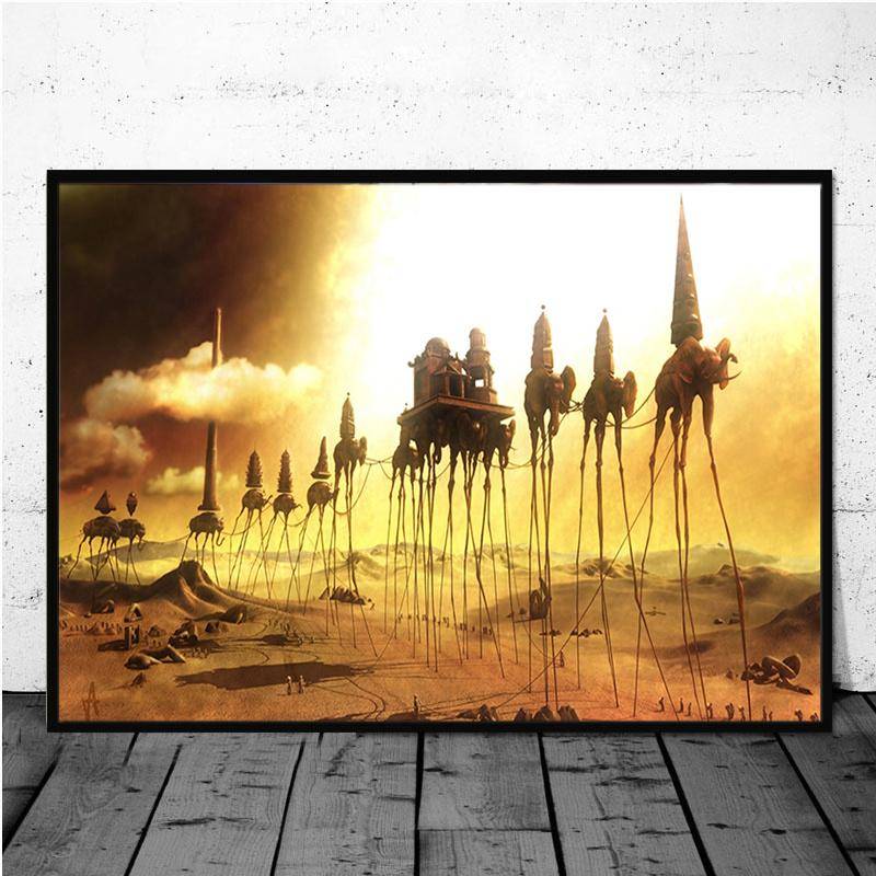 Berühmter Surrealismus von Salvador Dali, Leinwandgemälde, abstrakte Poster und Drucke, Wandkunstbilder für Wohnzimmerdekoration, ohne Rahmen 60*90cm von Joom DACH