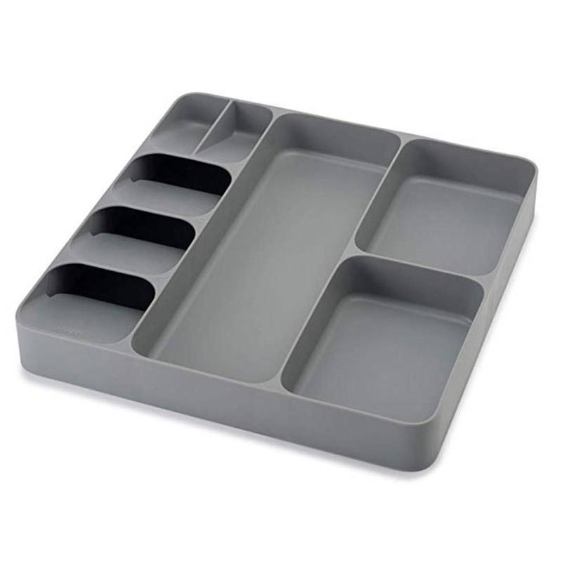 Besteckschubladen-Organizer 3 in 1 Umweltfreundlicher Kunststoff Multifunktions-Besteckorganisator für Messer graue von Joom DACH